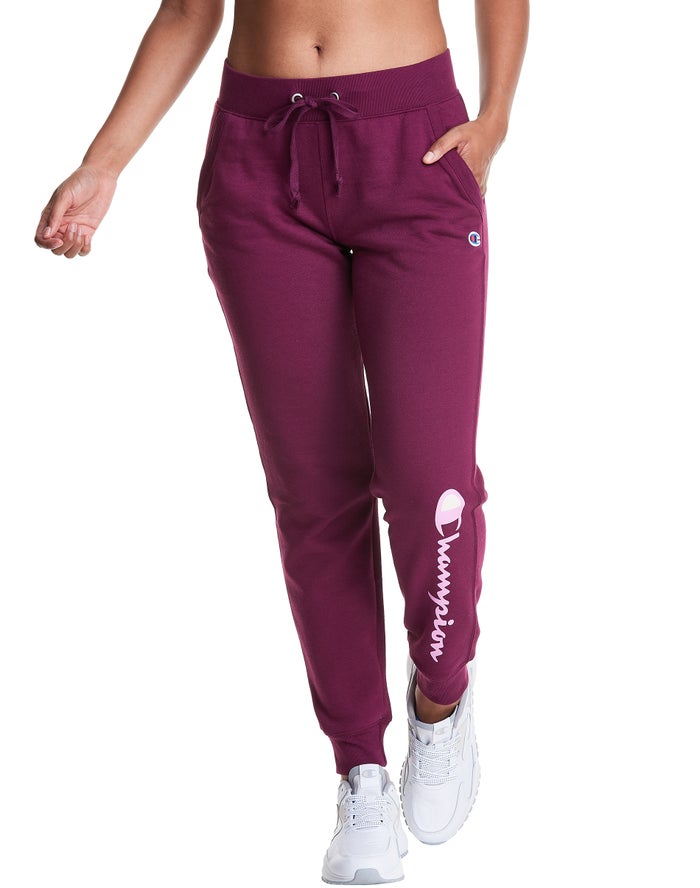 Jogger Champion Mujer - Powerblend Fleece Script Logo ( Moradas Oscuro ) 8923475-IM